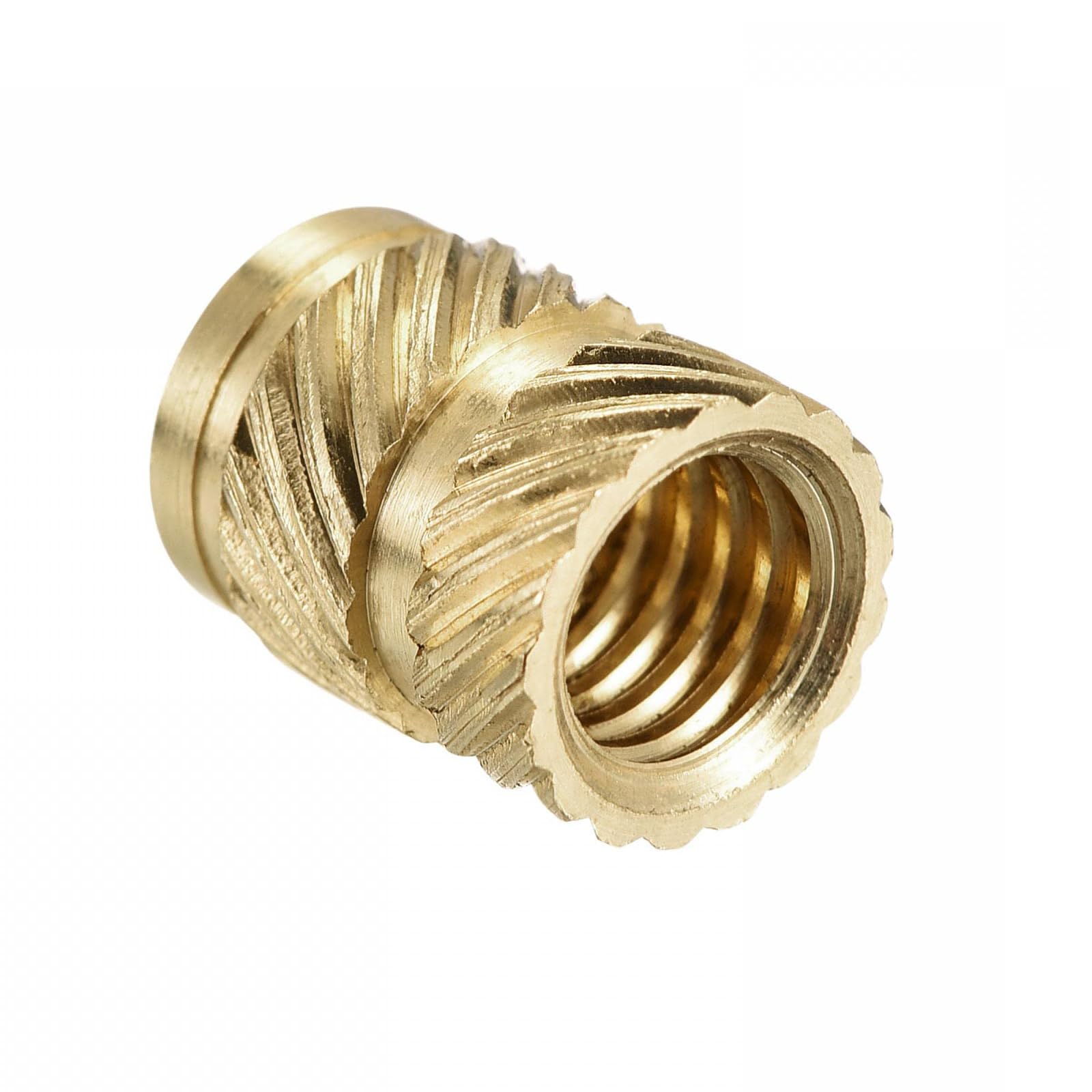 MACHSWON Knurled Insert Nuts,60Pcs M6x10mm Lx8mm OD 3D Printing Brass Nuts Female Threaded Inserts Brass Heat Set Insert Embedment Nut - Image 3