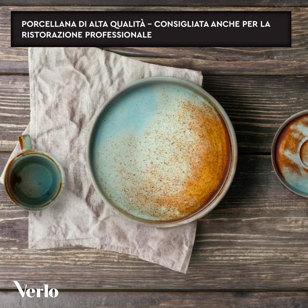 Verlo BRASSI piatto piano smerigliato 21 cm Piatto da portata Piatto decorativo Piatto da cena Piatto per torta in porcellana di alta qualità