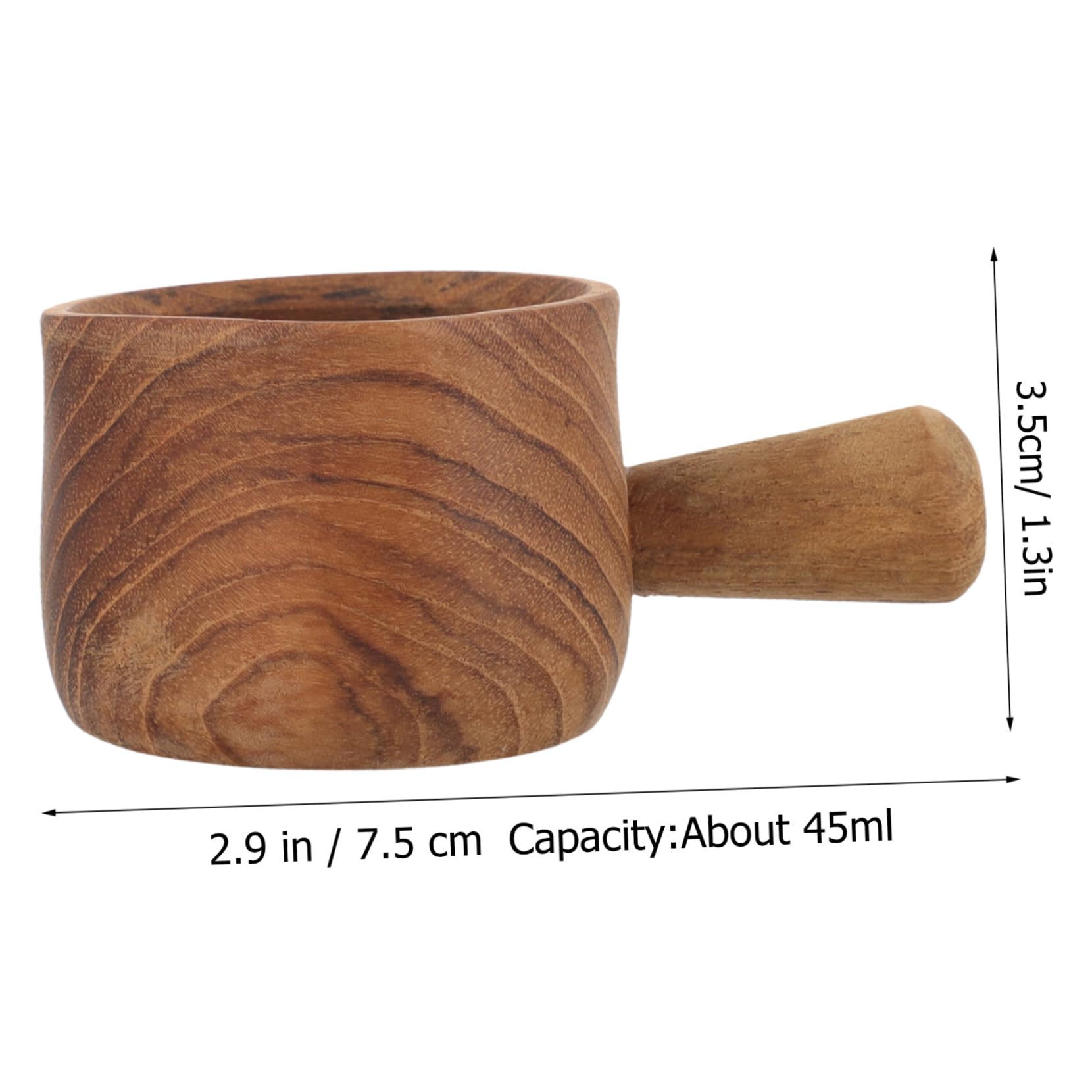 Unomor Wooden Milk Cup Coffe Syrup Mini Sauce Pitcher Sauce Cup Creamer Dispenser Coffee Dispenser Frothing Pitcher Creamer Container Jug Syrup Pourer Water Jug Creami Mini Wooden Pitcher