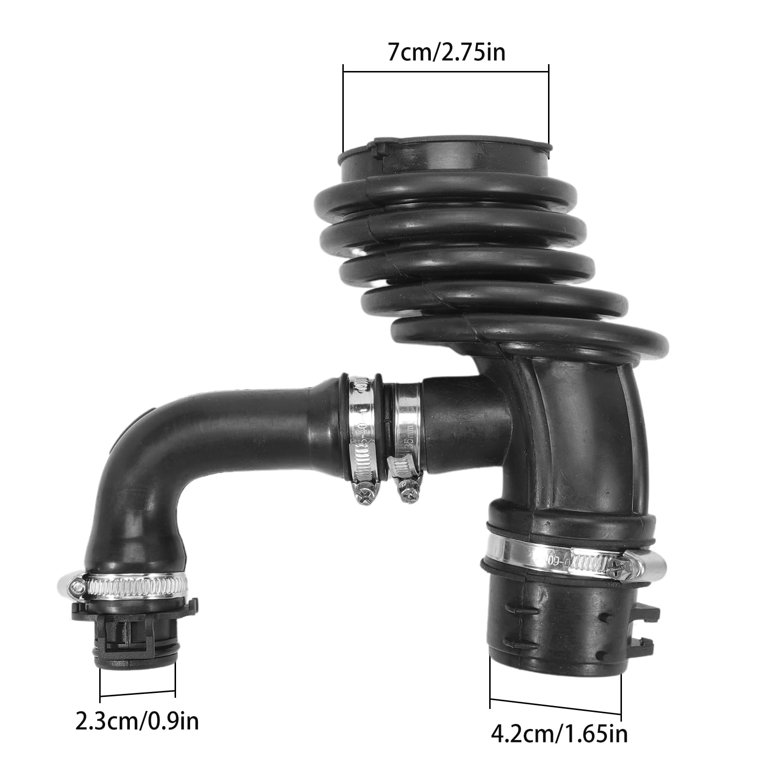 KASturbo Tuyau d'admission d'air Filtre à air Flux d'admission Tuyau pour C-Max Focus II 1.6 TDCI 2004-2009 1673571 7M519A673EJ 1485712
