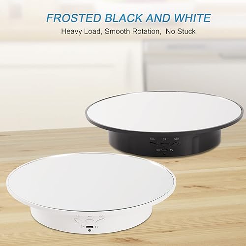 Miniatura 6 de Soporte de exhibición giratorio de 7.87 pulgadas, soporte de exhibición giratorio motorizado, plataforma giratoria de carga de 22 libras con