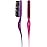 Frienda 2 Pieces Teasing Hair Brush Boar Bristle Brush Comb for Women Salon Boar Nylon Bristle Beauty Styling Slick Back Backcombing Tool(Fuchsia and Purple)