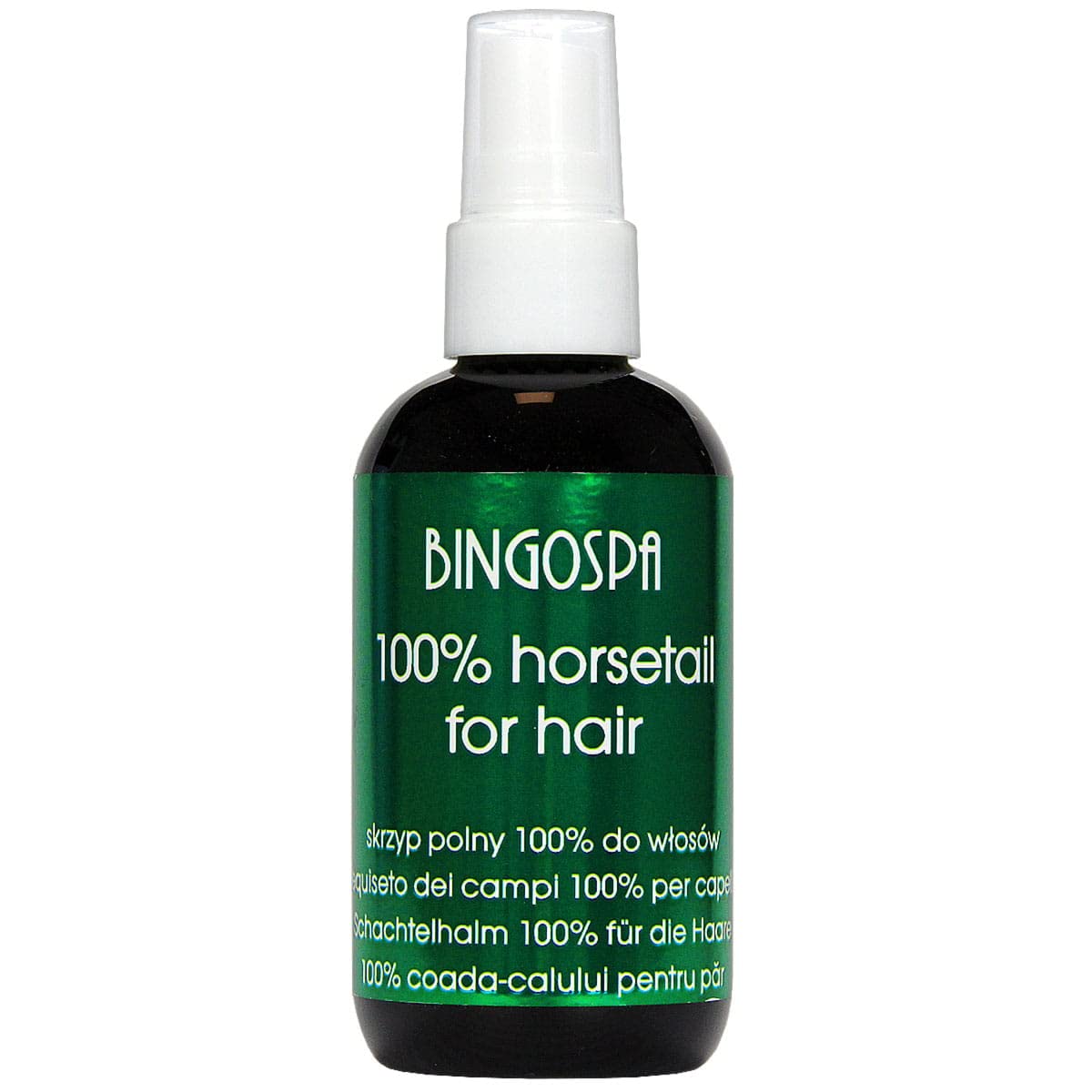 Cola de caballo 100%: cabello fuerte y saludable, contra la caída del cabello, 100 ml BINGOSPA