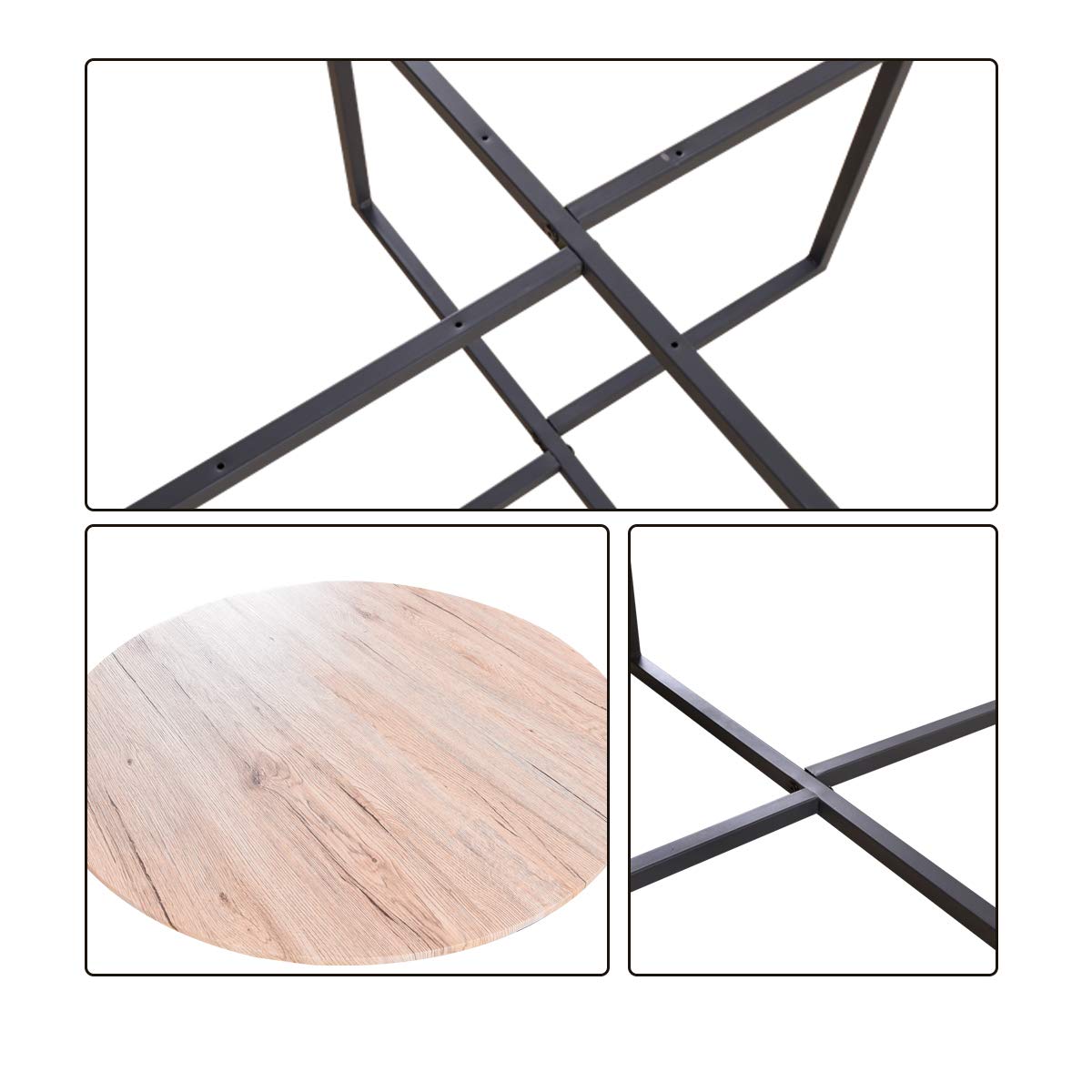 Table basse ronde, table de canapé, table de salle à manger, table de loisirs, table à thé, bureau, conférence, bureau blanc