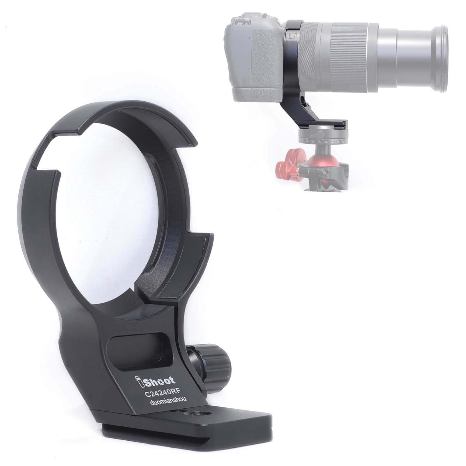 Tripod Mount Ring Lens Collar Support for Canon RF 24-240mm f/4-6.3 is USM Lens, Built-in Arca Type 55mm Quick Release Plate for Arca-Swiss Tripod Head