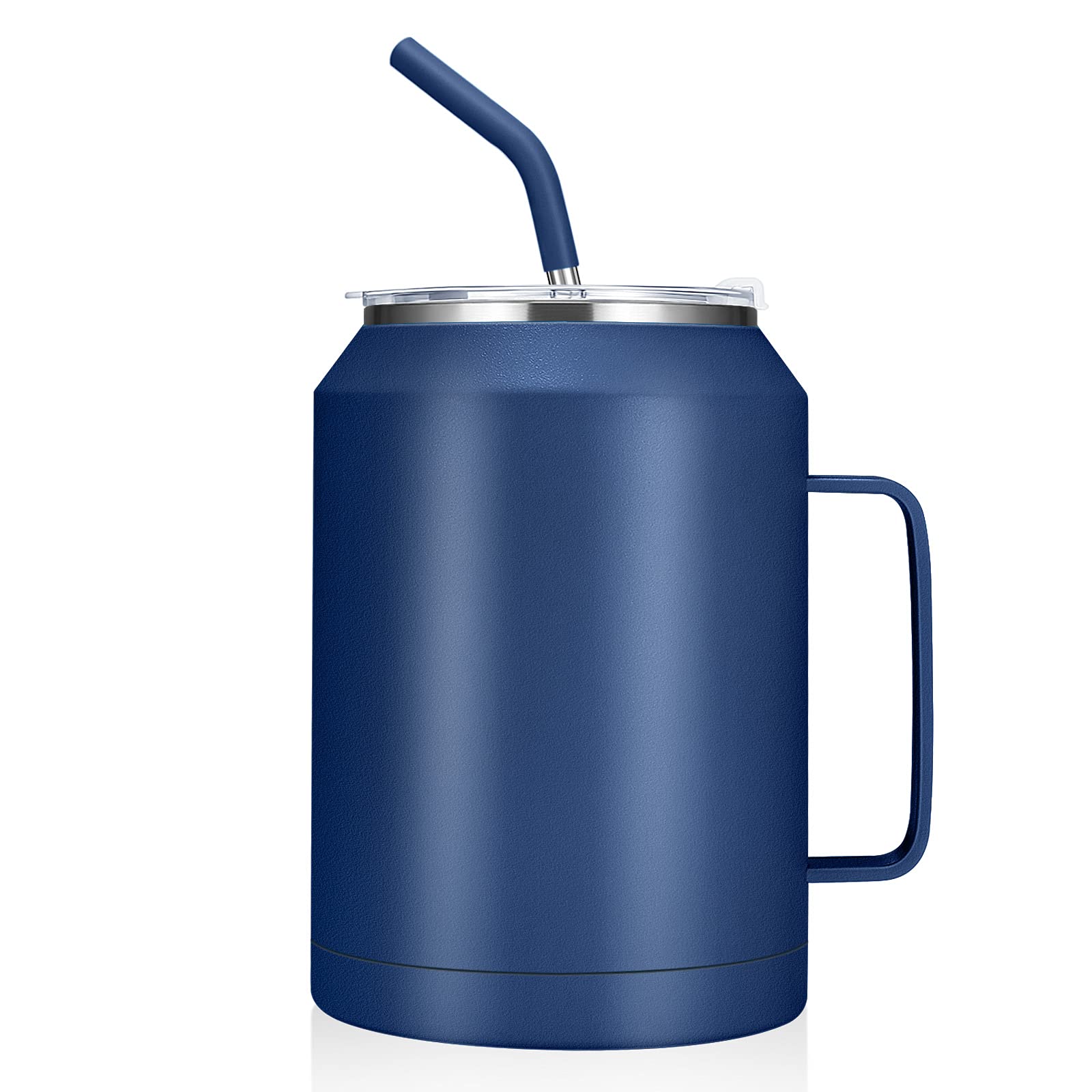 Zenbo 50 oz Tumbler with Handle – Stainless Steel Vacuum Insulated Mug | Lid and Straw, Keeps Drinks Cold up to 36 Hours, Sweat-Proof Body, Dishwasher Safe for Home, Office, Travel and Daily Use
