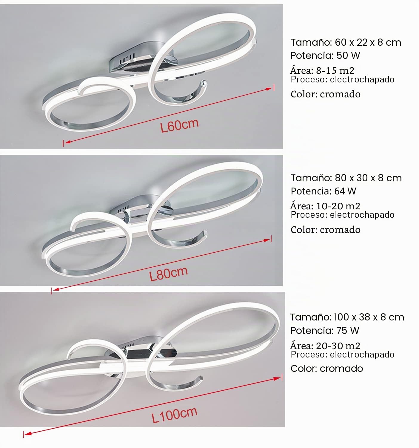 Lámpara de techo LED regulable,Lámpara de techo salón con mando a distancia,Lámpara de salón creativa en metal, Plafon Led techo para dormitorio comedor sala de estar, iluminación interior,3000K~6000K