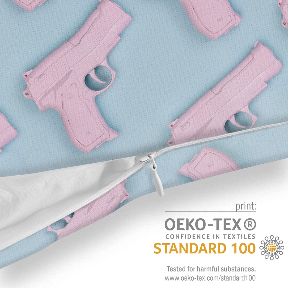 VOID Zabawka pistolet Poduszki Poszewki Poliester Wodoodporny do użytku na zewnątrz i wewnątrz, Rozmiar Kissen: 80 x 80 cm