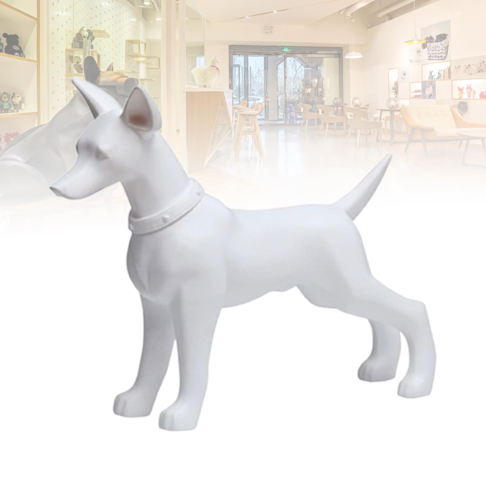 Maniquí Inflable De Perro Para Exhibición De Ropa – Modelo De PVC Con Patas Flexibles Y Posturas Ajustables, 80x56x29 Cm (Blanco O Negro)