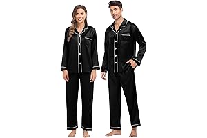 Cute Couple Matching Black Pajamas Set