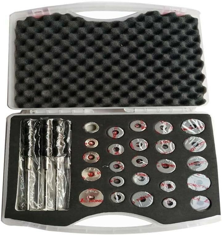 31pcs Valve Seat Reamer, Motorcycle Mini Car Valve Seat Tool Set 22MM-38MM