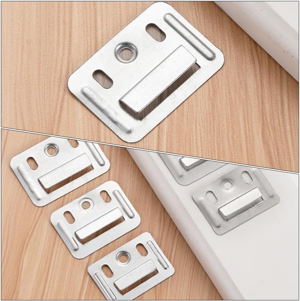UKCOCO 100pcs Wall Panel Buckle Replacement Stainless Steel Furniture Clamp for Easy Installation and Sturdy Fasteners Smooth Edges for Use for Home Decor and Furniture Assembly