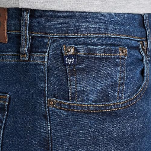 Chaps Men’s Slim Straight Fit Jeans (US, Waist Inseam, 40, 34, Regular, Regular, Bay Blue)3