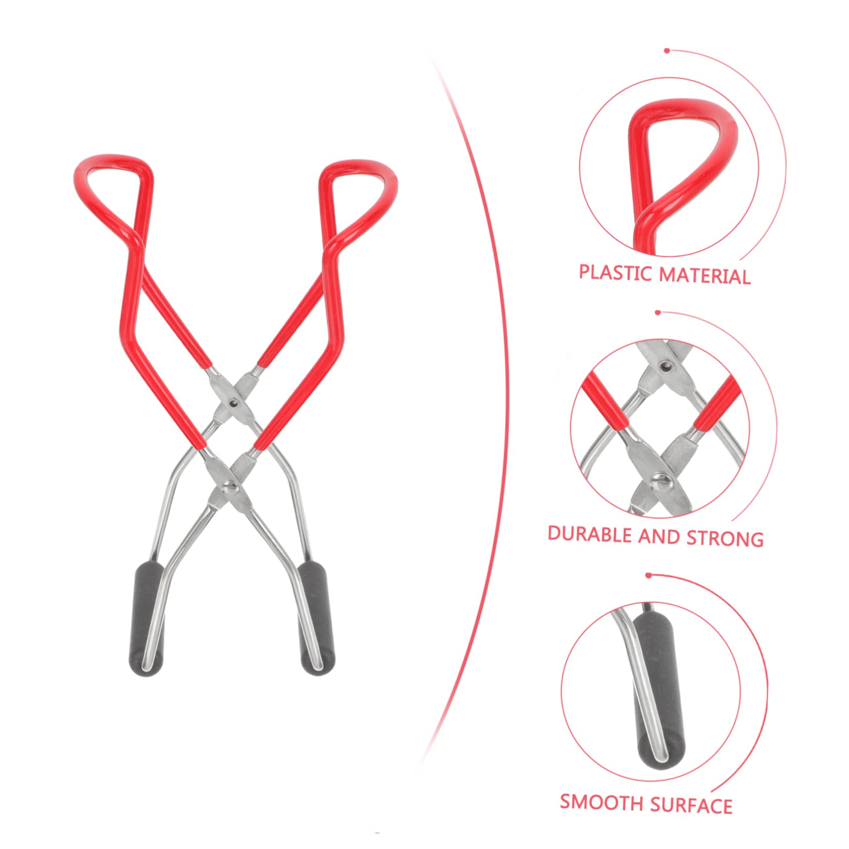 OUNONA Set Ustensiles Cuisine Professionnelle pour Mise en Conserve Pinces à Bocaux, Support à Couvercles, Acier Inoxydable et Silicone, pour Fabrication de Confiture