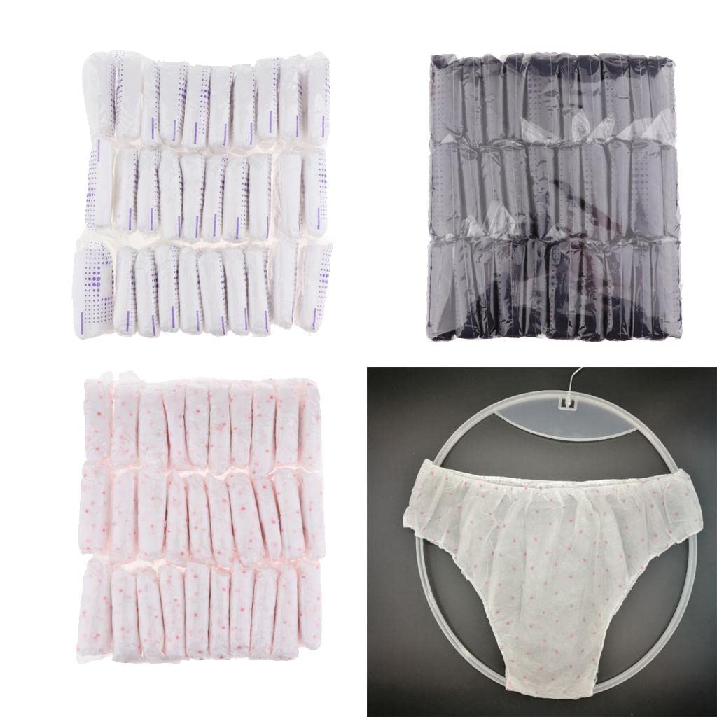 Lot de 30 sous-vêtements jetables unisexes en tissu non tissé pour voyage