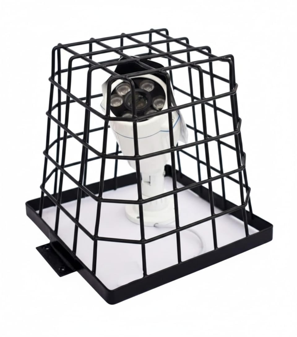 Stand Wallah CCTV Camera Cage Protection Metal Security Housing Guard for Indoor Outdoor Use Vandal Resistant Dome Camera Cover Anti Theft Safety Enclosure-image-45