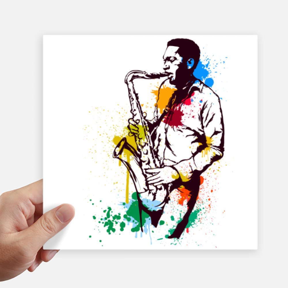 Peinture autocollant carré 20 cm pour décorer un ordinateur portable