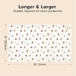 Organic Burp Les vêtements bébé garçon, fille, 6-Pack Grandes étoffes de Burping (Animaux) & Paws) 100% Vêtements pour bébés en coton, nouveaux-nés cracher vers le haut, super doux, serviettes absorbantes, neutre pour le sexe, lavable à la machine