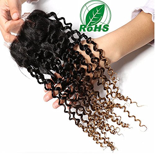 Tissage brésilien bouclé en cheveux vierges haut de gamme couleur chocolat méché blond T1b/4/27