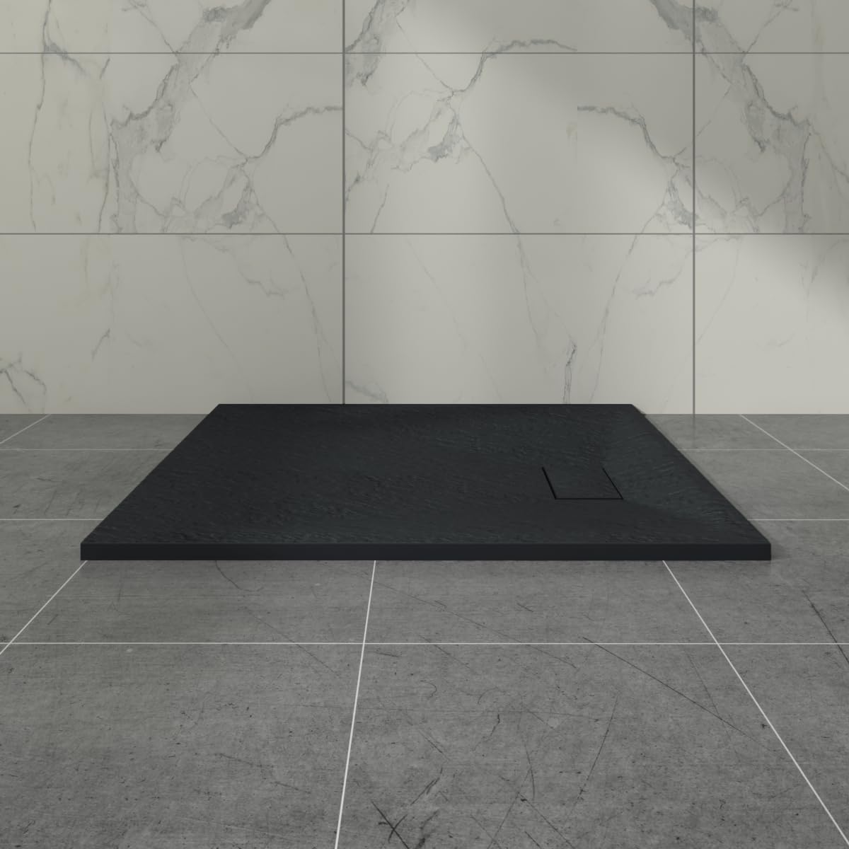 Aquariss 1000x900mm Rectangular Wetroom Shower Tray Black