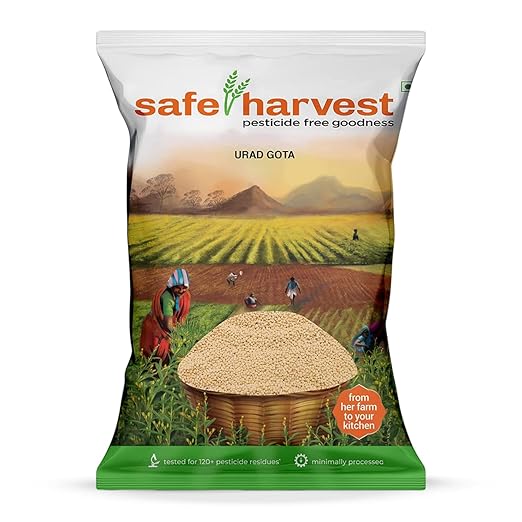 Safe Harvest Pesticide-Free Unpolished Urad Gota | Vegan | Gluten Free - 1Kg