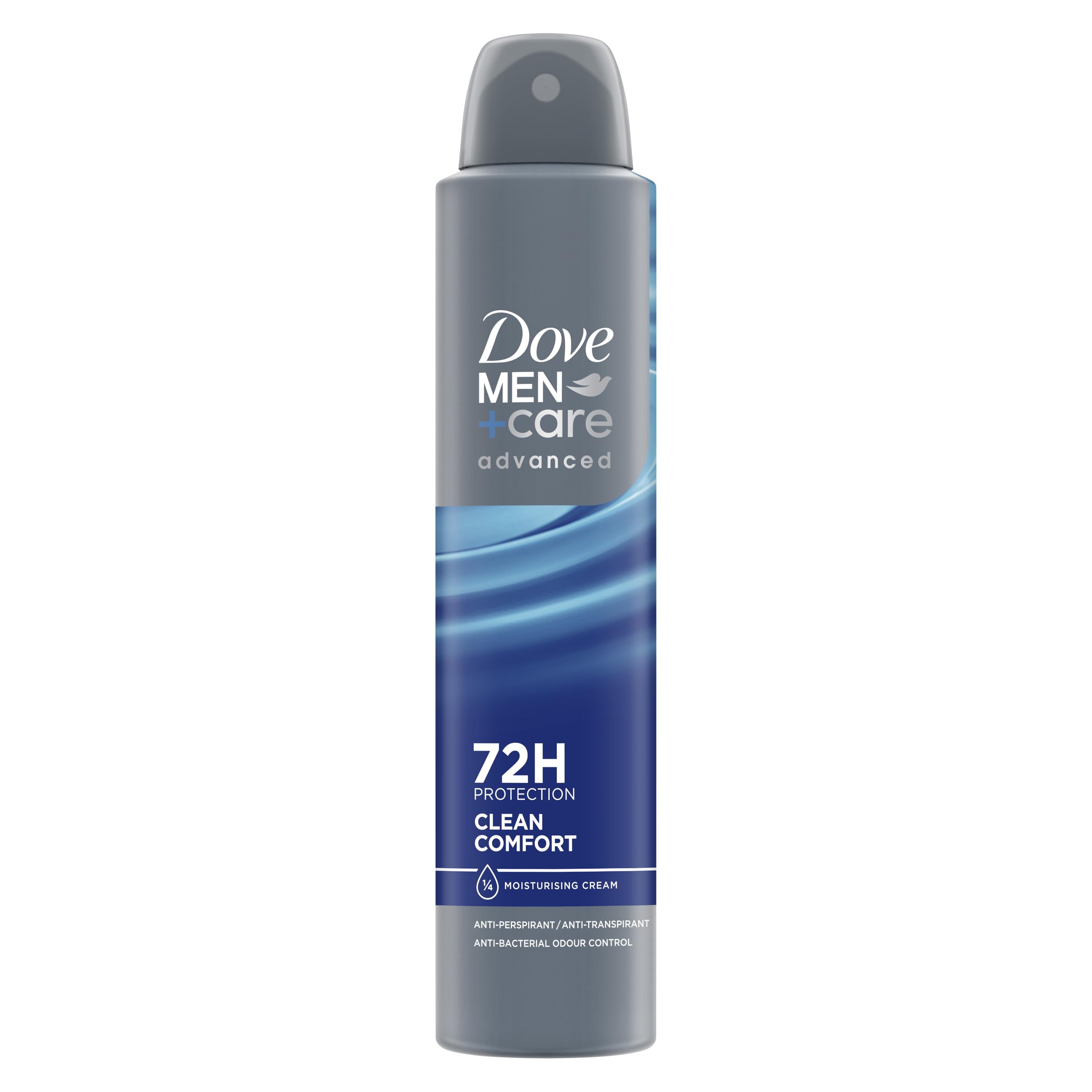 Dove Men+Care Advanced Clean Comfort Men's Antiperspirant Deodorant Body Spray with ¼ moisturising cream & Anti-Odour technology for 72 hour protection against sweat and odour 200 ml