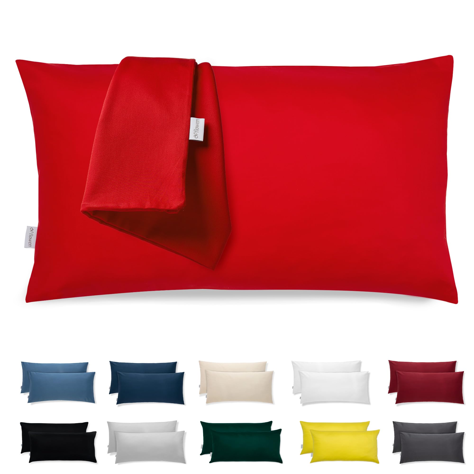 Flowen Federe Cuscini Divano 30x50 Set da 2 Copricuscini in Microfibra Fodere Lavabili e Resistenti 30 x 50 cm Tessuto 100% Poliestere Traspirante Anallergico Antiacaro Ideali per Arredo Casa