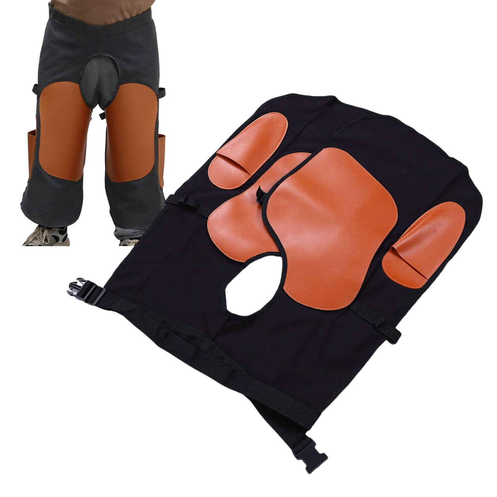 POENVFPO Delantal de Herrador, Delantal de Lona para Herrar Caballos con Correas Ajustables para Las Piernas para Herrar Caballos y Recortar Pezuñas