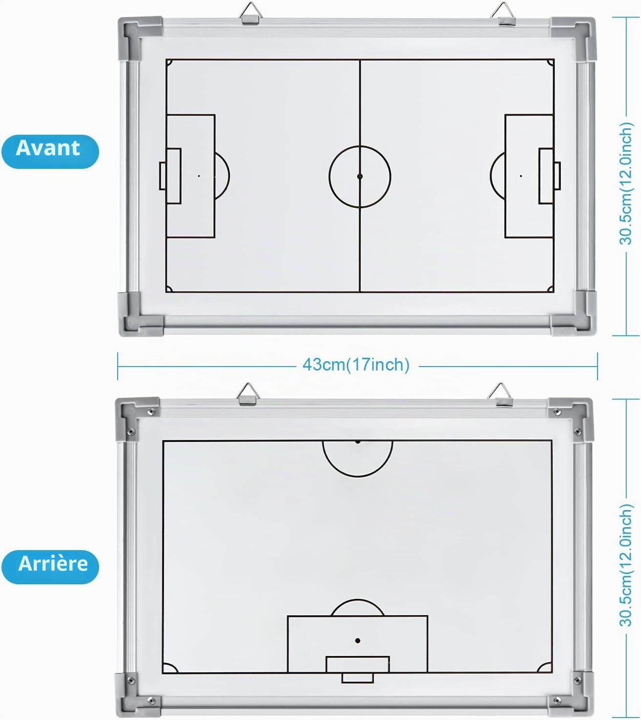 Entraîneur de Football Tableau magnétique, Stratégie gagnante Conseil avec Brosse Effaceur Magnétique, Mini Marqueurs, étui et Accessoires, Aimants, Stratégie Conseil Tableau Tactique