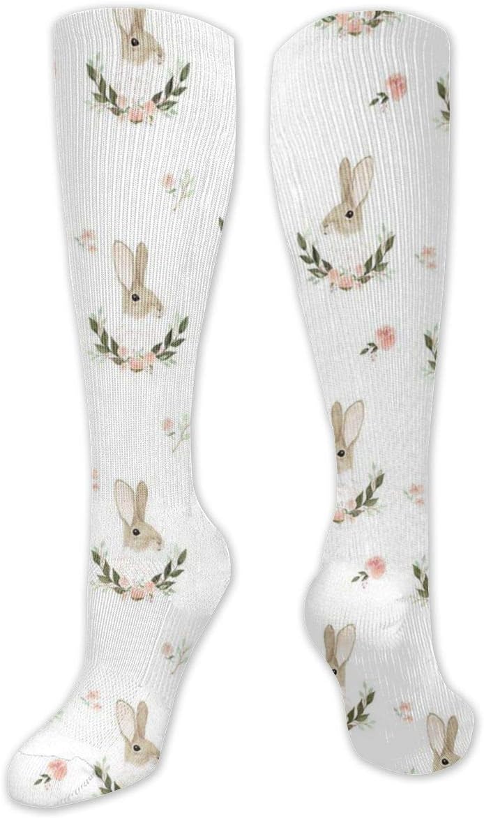 Klnsha7 Whimsical Rabbit Small Compression Socks Women & Men Best for Running