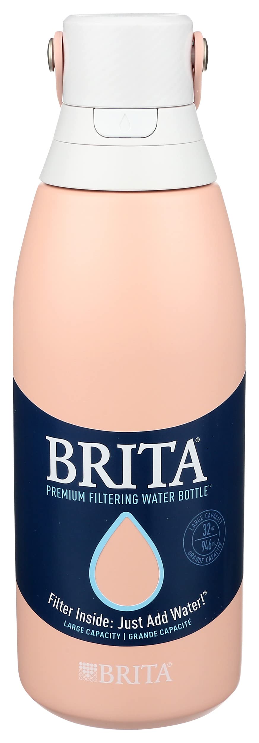Brita Stainless Steel Water Bottle with Filter Rose 32oz, 1 EA