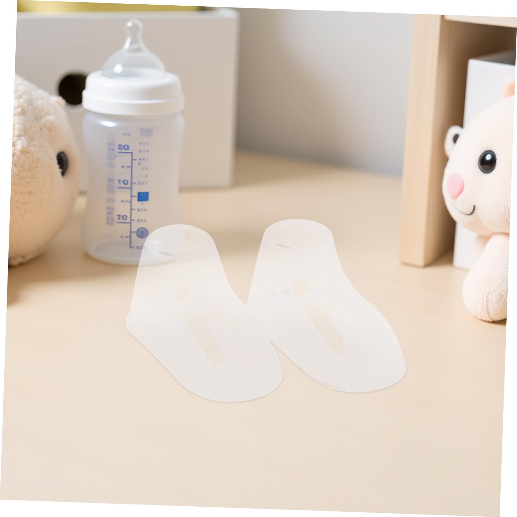 100 Stück Transparente Babyfuß Sockenhalter aus Kunststoff Präsentationsständer für Kleinkinderschuhe Flexible Schuhformer für Babysocken und Schuhpflege