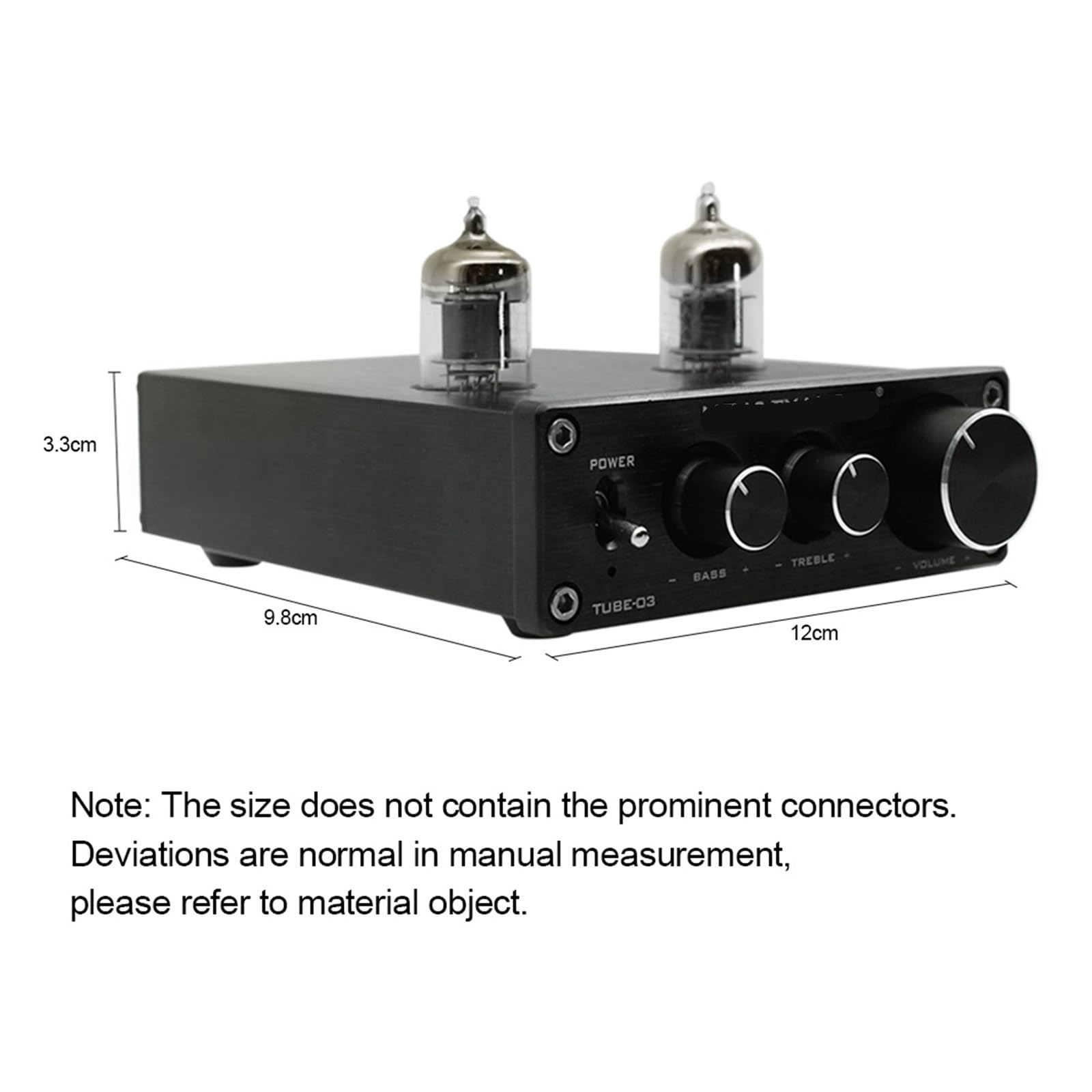 TUBE-03 Mini HiFi Audio Preamplificatore 6K4 Amplificatore a valvole Buffer Regolazione alti bassi Preamplificatore Argento
