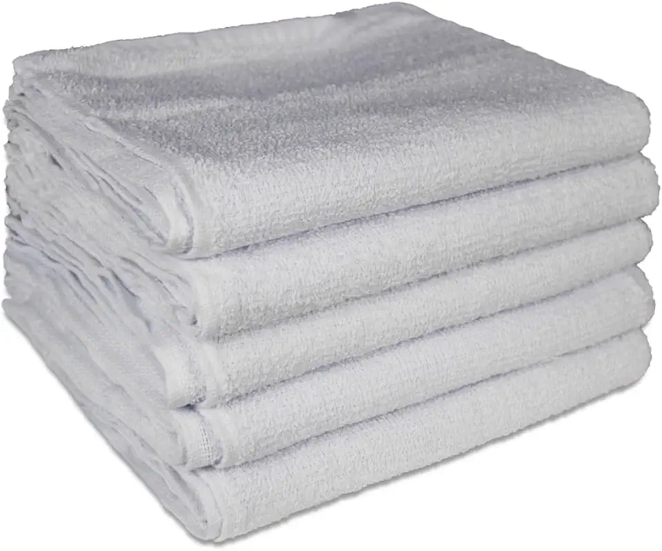Kit 5 Toalhas Rosto para Salão SPA Manicure - Básica - Gramatura 250g (BRANCA)