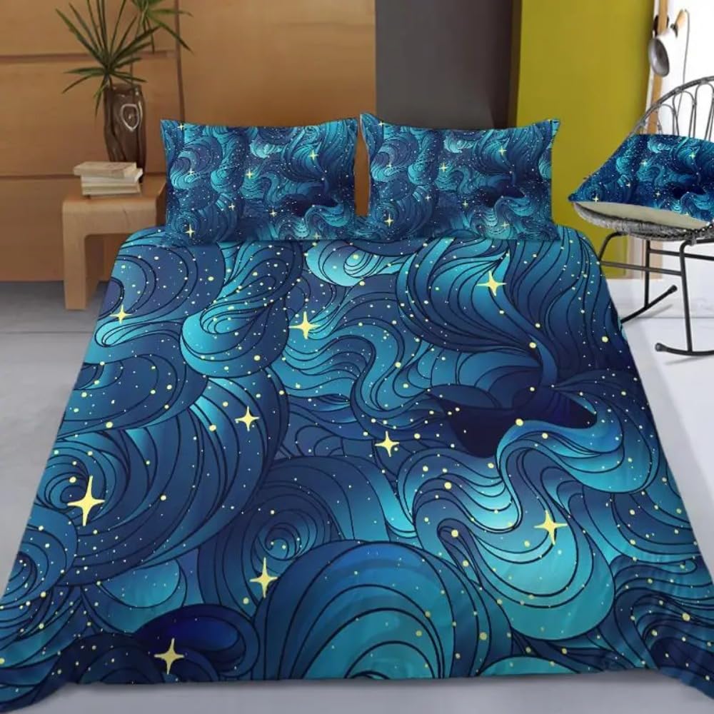 Housse de couette enfants microfibre pour une chambre style ciel étoilé