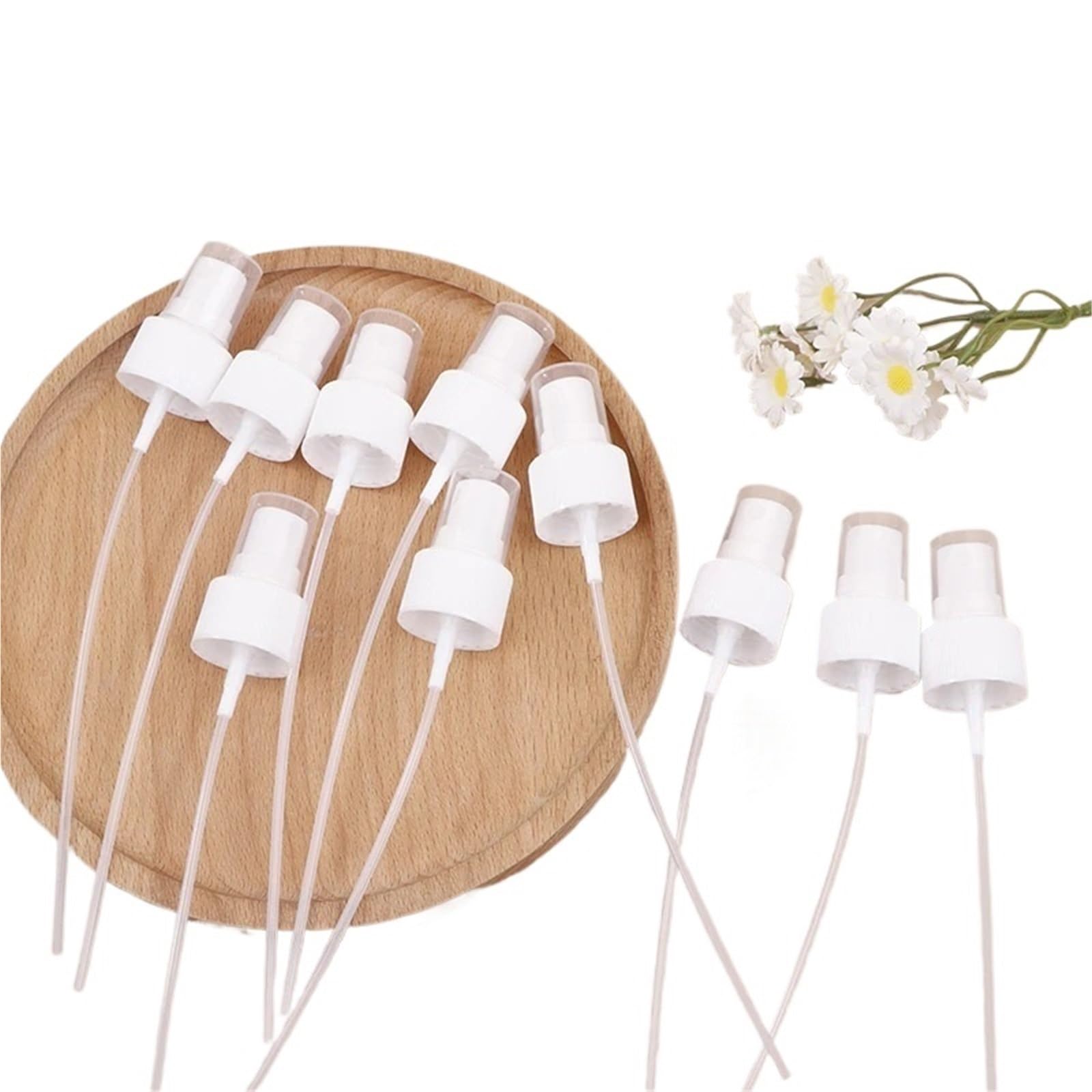 XIEHYA 10pcs Spray Bottle Tops Fine Mist Heads Perfume Sprayer Replacement Refillable Bottles Accessories For Travel For Bottles(24 White)