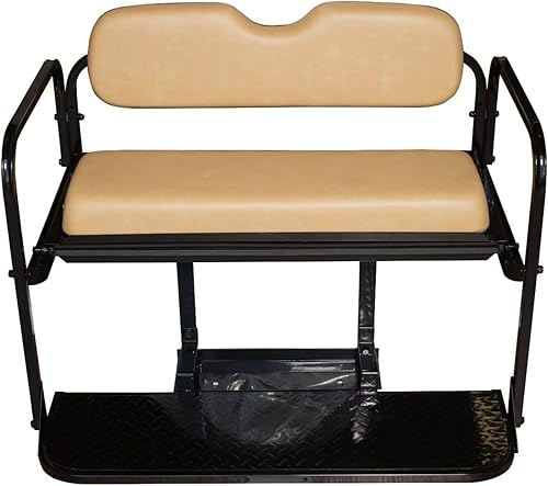 Miniatura 4 de EZGO TXT - Kit de asiento trasero plegable para carrito de golf, 1995 y más, cojines color marrón de fábrica