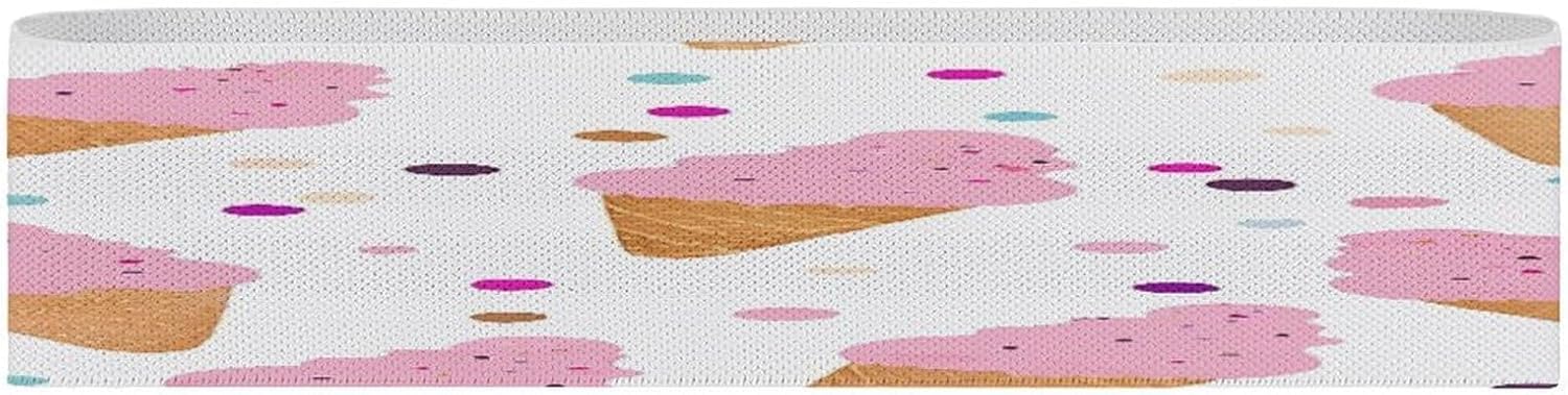 Non-Slip High Resistance Yoga Bands for Stretching, Extra Wide Exercise Bands for Women/Men, Ice Cream Cones Yoga Straps, Physical Therapy Stretch Straps for Home Gym, Pilates & Rehab