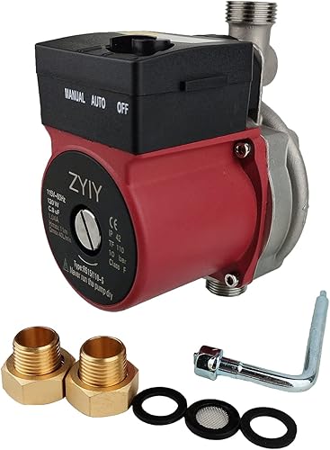 Bomba de refuerzo automática de acero inoxidable 115 V Bomba de presión de agua caliente para el hogar, bomba de circulación de caldera de 34