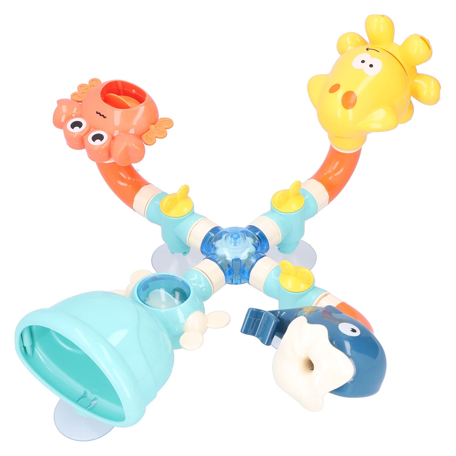 CUEA Bathtub Toy, Cartoon Bath Pipes Toy DIY for Swimming for Pool for Shower for Bathtube(Splicing pipelines to turn fun)