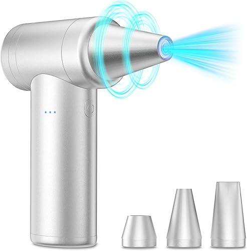 DEOUM Air Duster 108000RPM Limpiador eléctrico de teclado comprimido de aire elimina el polvo y las migas de las computadoras portátiles, limpiador