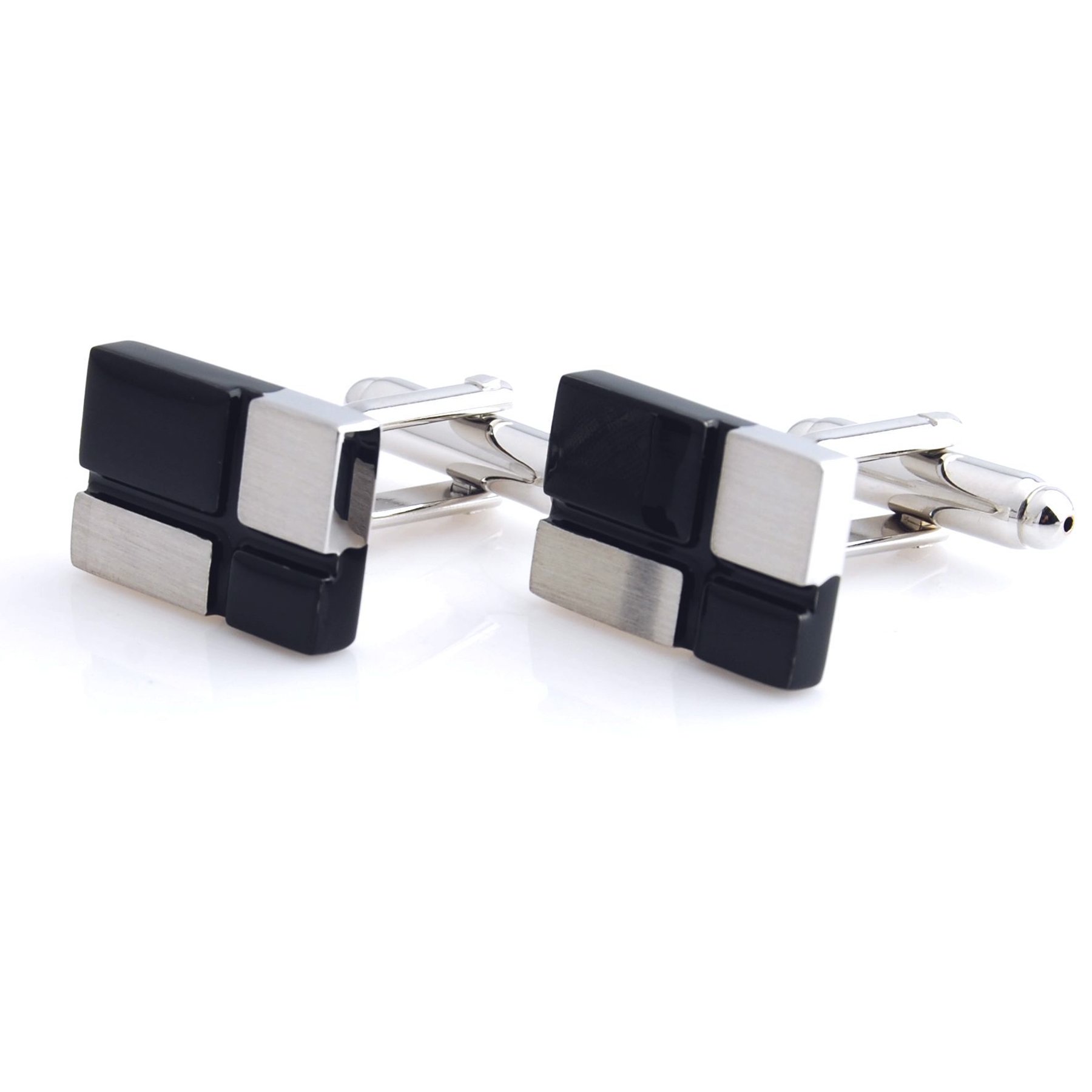 PelucheMinimalist Checkered Design Cufflinks for Men