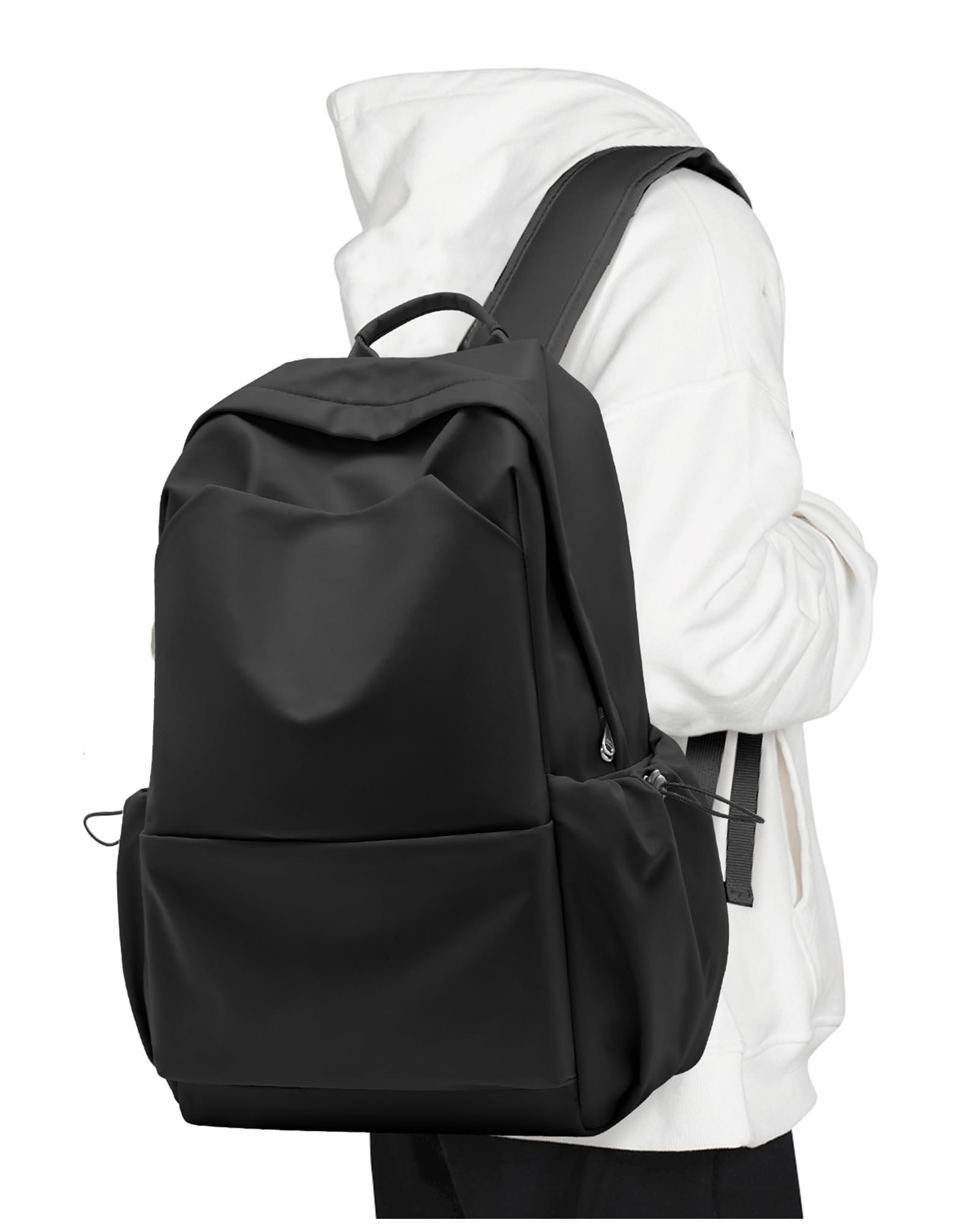 UPPACK Backpack For Women Men School Aesthetic Lightweight College Backpack for Boys Girls Book Bag Casual Daypack Laptop Gym Backpacks Black-L