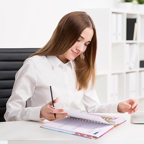 Miniatura 6 de Clonynix Agenda semanal 2024 de enero a diciembre, mensual y diario, tapa dura de 6 x 8 pulgadas, cuaderno anual arcoíris de 248 páginas, cubierta