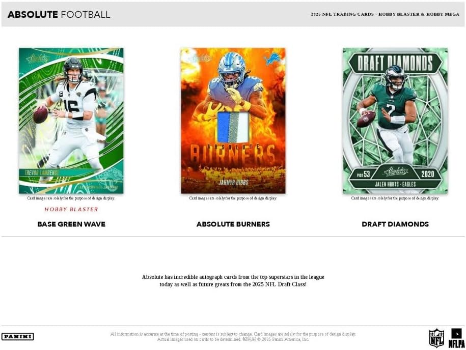 Panini 2025 Absolute Football Hobby Mega Box