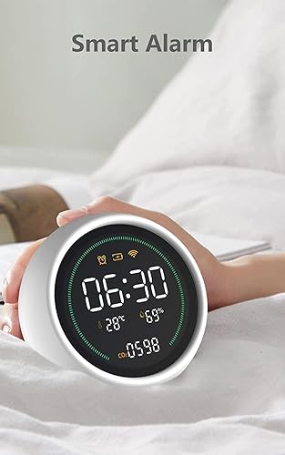 Monitor de calidad del aire de CO2 + PM2.5 de dióxido de carbono, medidor de contaminación y ventilación, sensor de temperatura y humedad, mide los