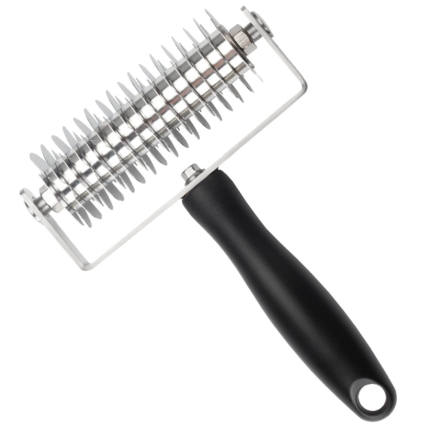 Lattice Cutter Dough Lattice Roller, Stainless Steel Roller Cutter for Dough Pie Crust Pizza Bread Pastry with Plastic Handle, Time-Saver Pastry Tool