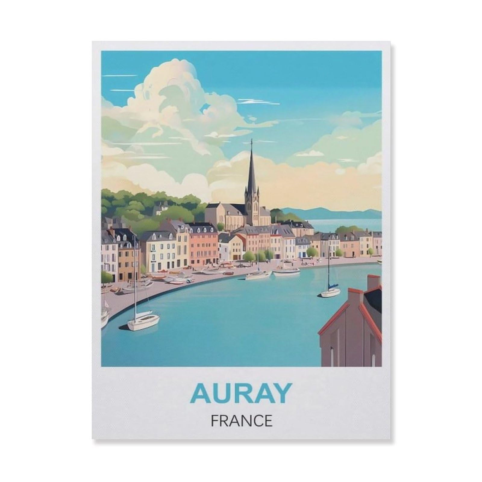 Funny Metal Tin Signs，Auray France(20x30cm）