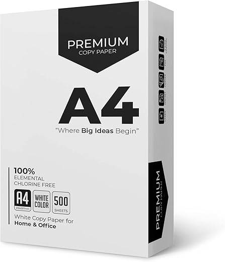 Stick Well A4 Printer Paper - 500 Sheets, White A4 Paper, Compatible with Inkjet, Laser Printers & Copiers, Multipurpose, Ideal for Home and Office...