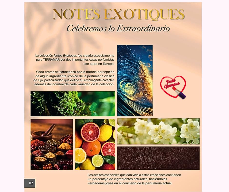 Perfume de Rosas (ROSE DU MAROC) de Terramar Brands. 100 mL, 3,38 fl.OZ (US) Parfum Notes Exotiques